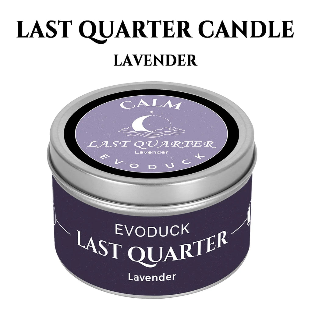 1pc New Moon Scented Candles Crystal Energy Candles 3oz Soy Wax Scented Candle Black Tin with Black Crystal Chips Gift for Woman