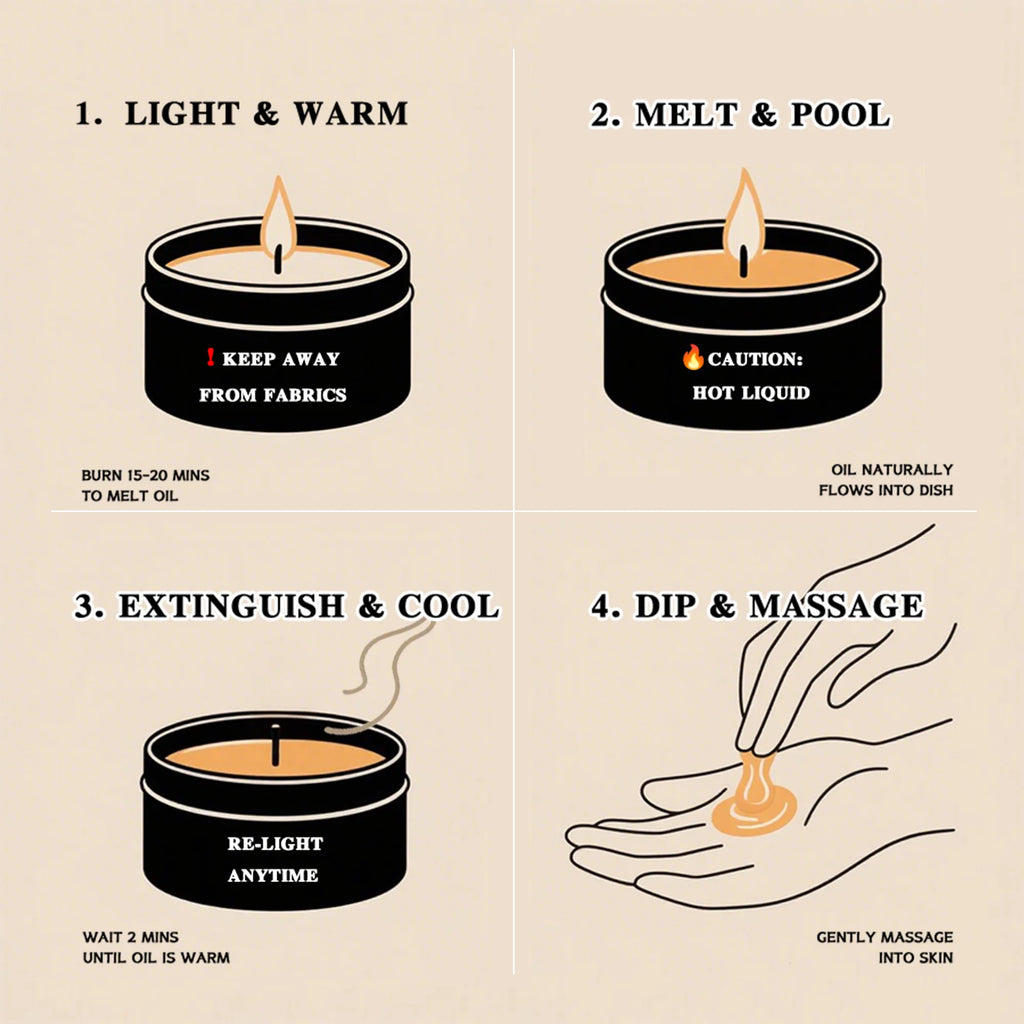 Massage Oil Candle,for Stress Relief and Skin Moisturizing,scented candles aromatherapy SM Product Spa Essentials,luxury candles