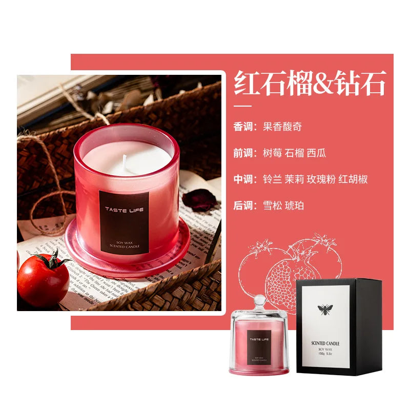 Soybean wax scented candle 520 souvenir gift indoor household bedroom candle cup gift box gift ornament