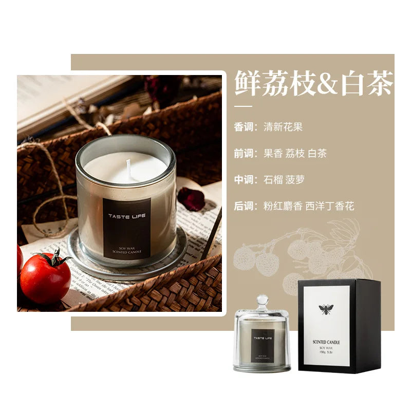Soybean wax scented candle 520 souvenir gift indoor household bedroom candle cup gift box gift ornament