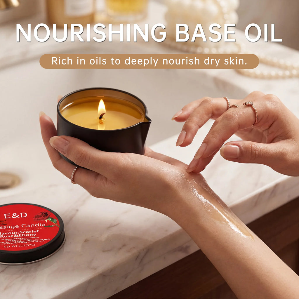 Massage Oil Candle,for Stress Relief and Skin Moisturizing,scented candles aromatherapy SM Product Spa Essentials,luxury candles