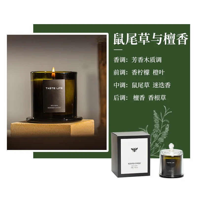 Soybean wax scented candle 520 souvenir gift indoor household bedroom candle cup gift box gift ornament